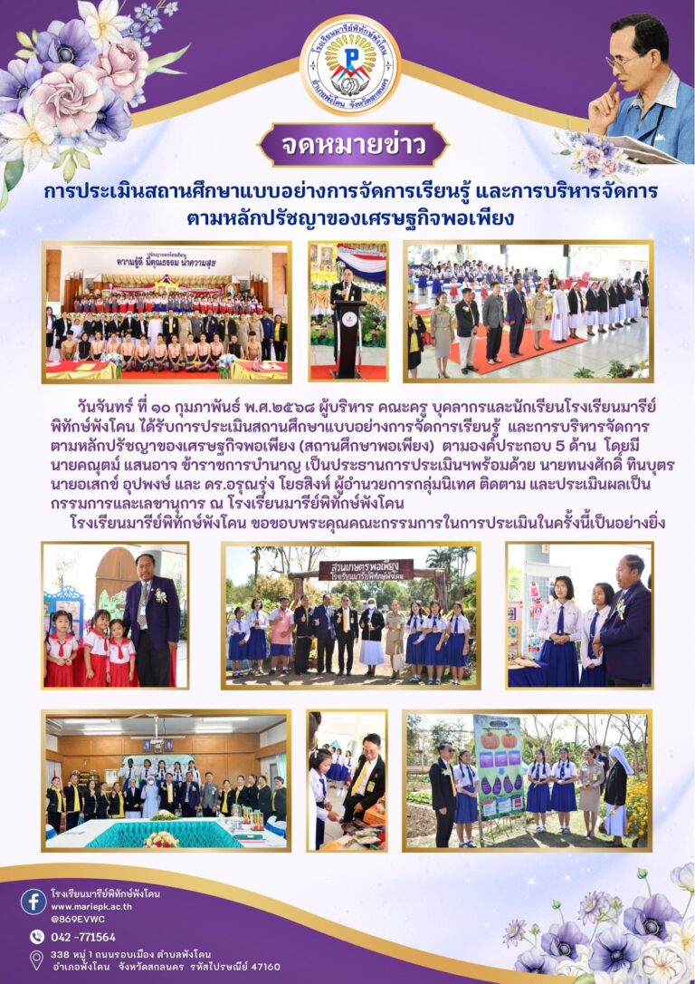 การประเมินสถานศึกษาตามหลักเศรษฐกิจพอเพียง